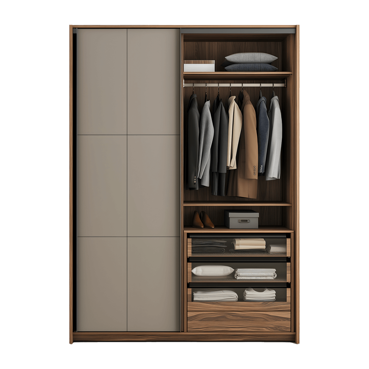 Tall Wooden Bedroom Armoires - Image 2
