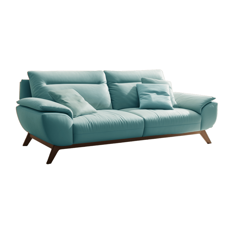 Mid Century Leather Sofa - Image 3