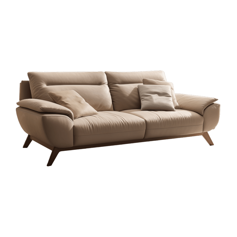 Mid Century Leather Sofa - Image 2
