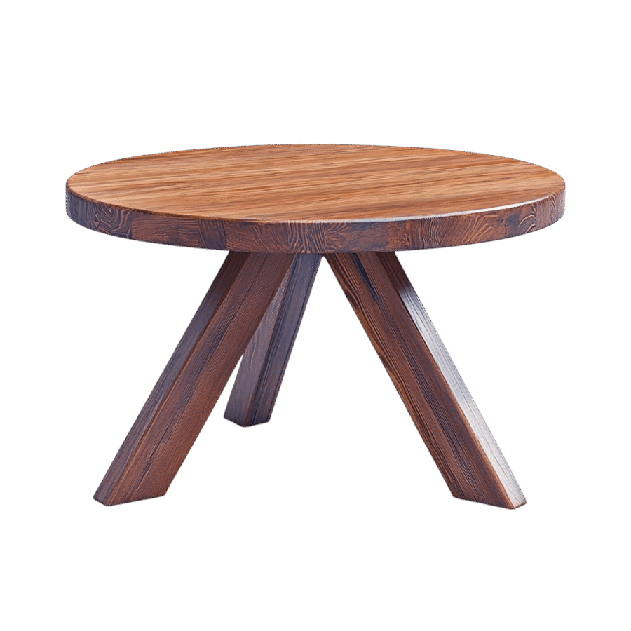 Rustic wooden coffee table